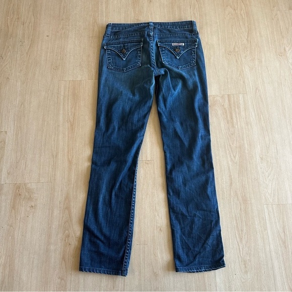 Hudson Button Fly Mid Rise Dark Wash Straight Leg Denim Jeans - Picture 11 of 12